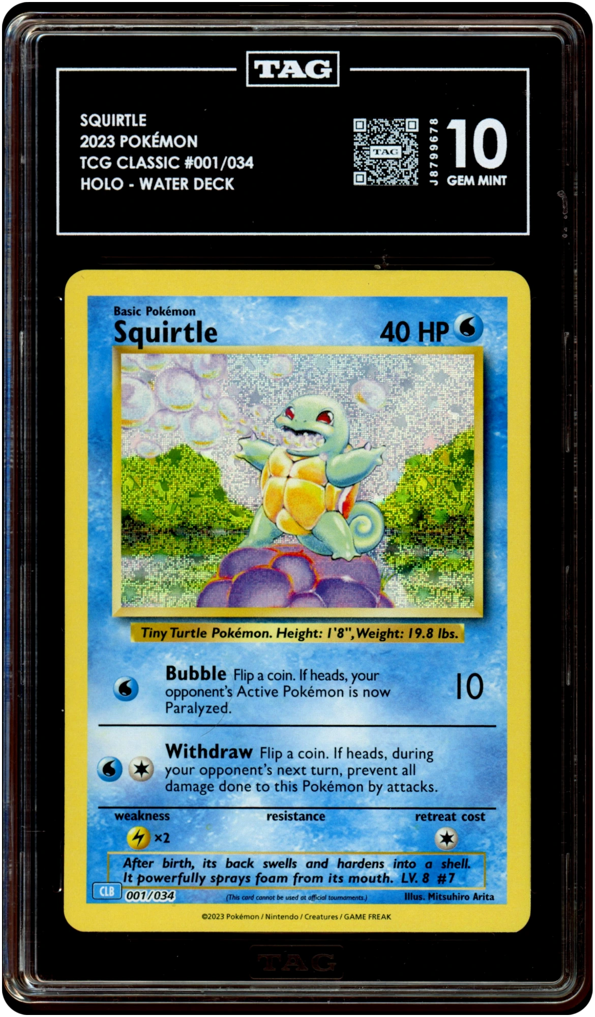 Squirtle - Pokemon TCG Classic: Blastoise Deck #1 TAG 10 — front