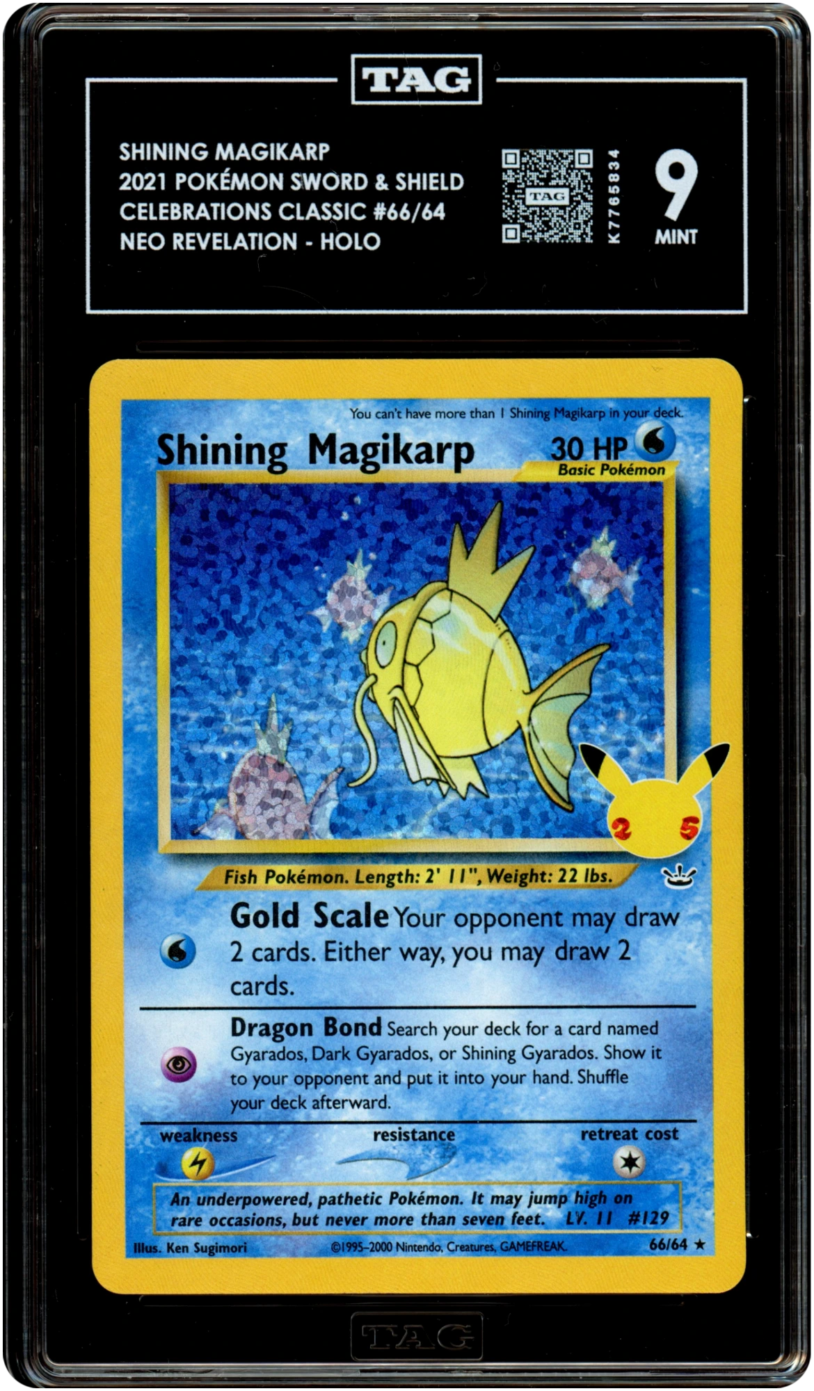 Shining Magikarp - Pokemon Celebrations #66 TAG 9 — front