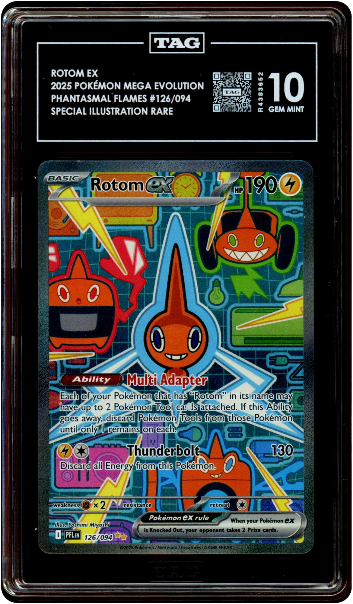 Rotom ex - Pokemon Phantasmal Flames #126 TAG 10 — front