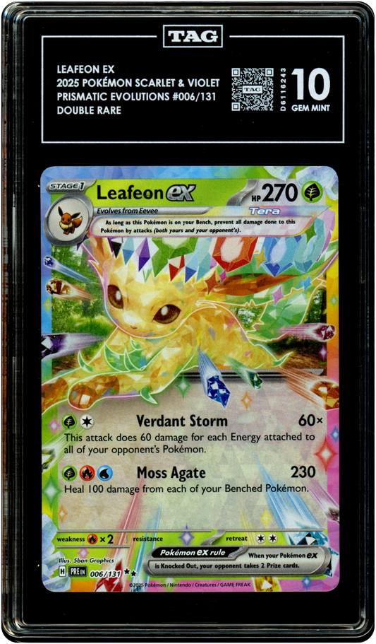 Leafeon ex - Pokemon Prismatic Evolutions #6 TAG 10