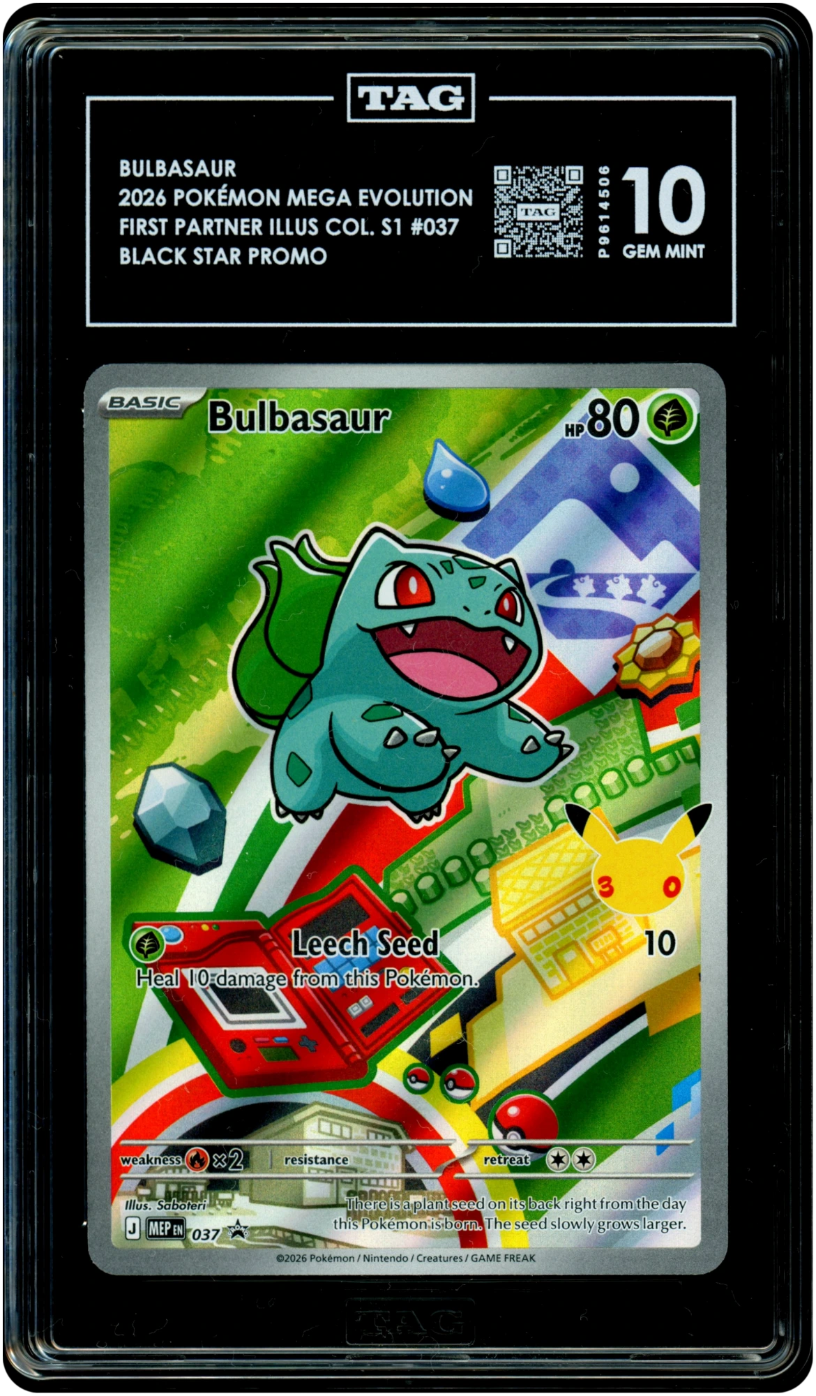 Bulbasaur - Pokemon Mega Evolution Promos #37 TAG 10 — front