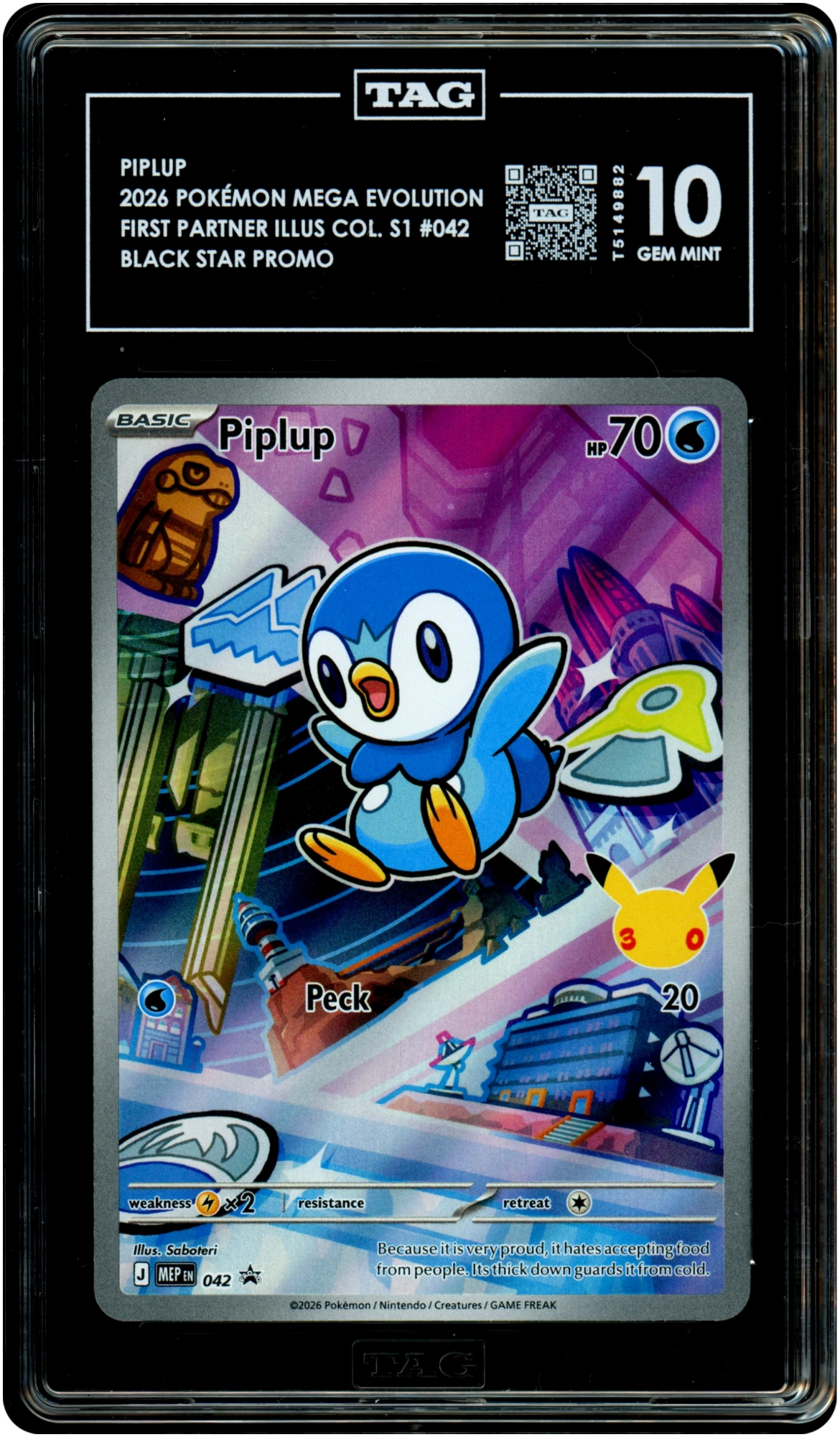 Piplup - Pokemon Mega Evolution Promos #42 TAG 10