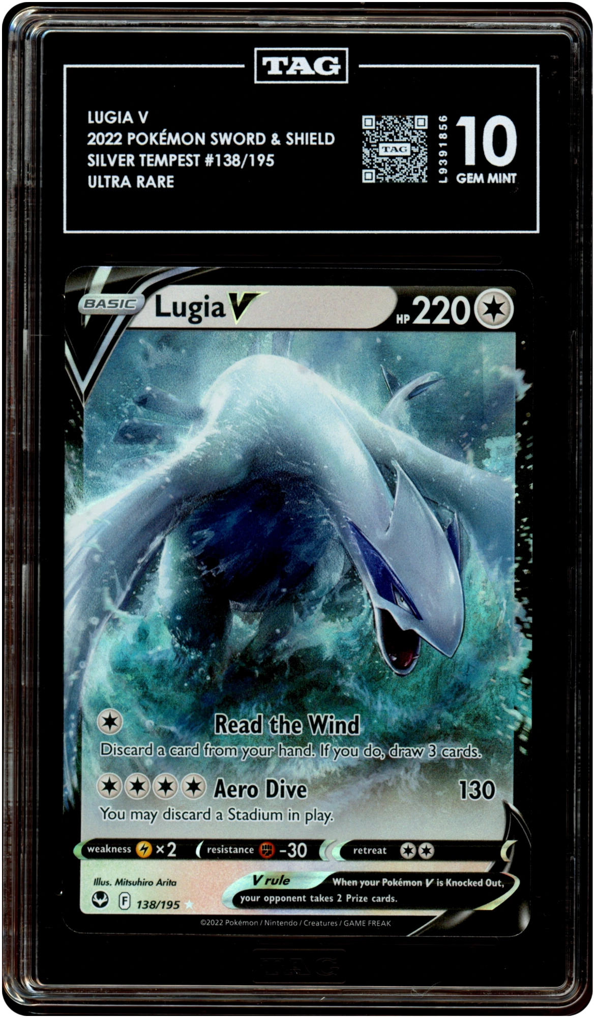 Lugia V - Pokemon Silver Tempest #138 TAG 10