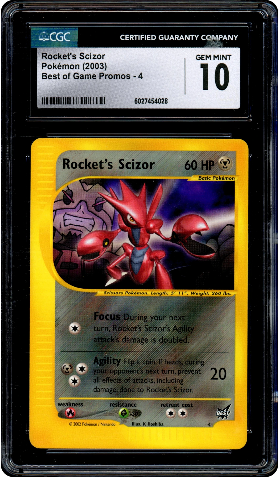 Rocket's Scizor - Pokemon Best of Game #4 CGC 10 — front