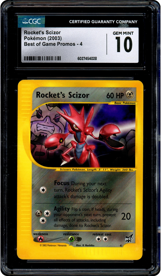 Rocket's Scizor - Pokemon Best of Game #4 CGC 10