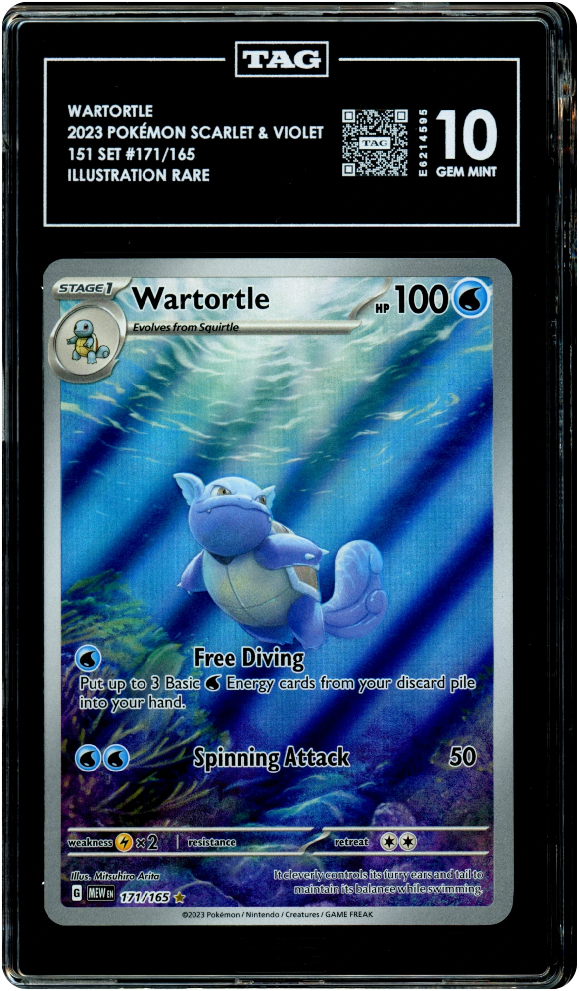 Wartortle - Pokemon Scarlet & Violet 151 #171 TAG 10 — front