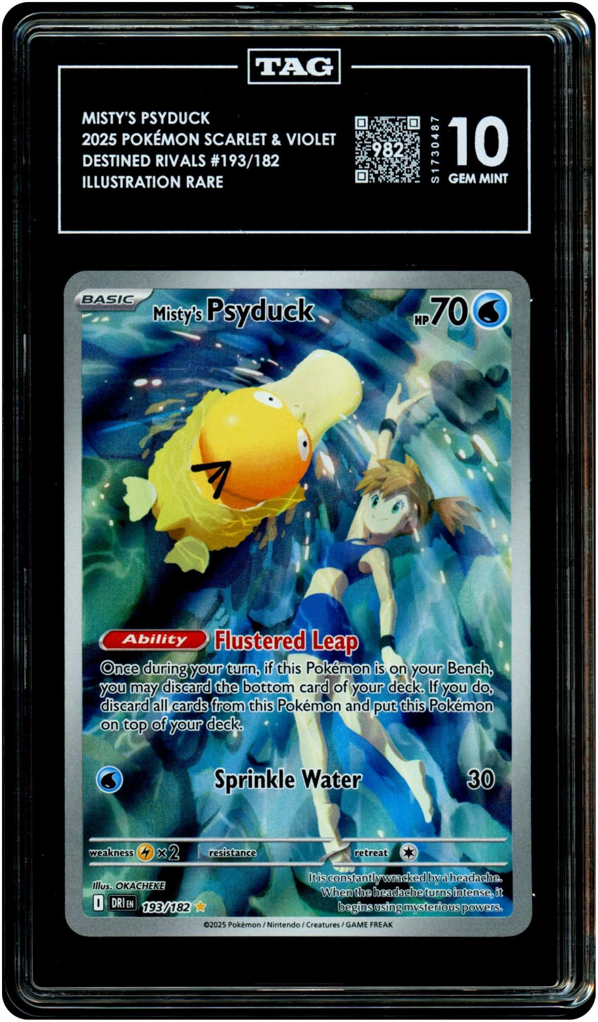 Misty's Psyduck - Pokemon Destined Rivals #193 TAG 10 — front