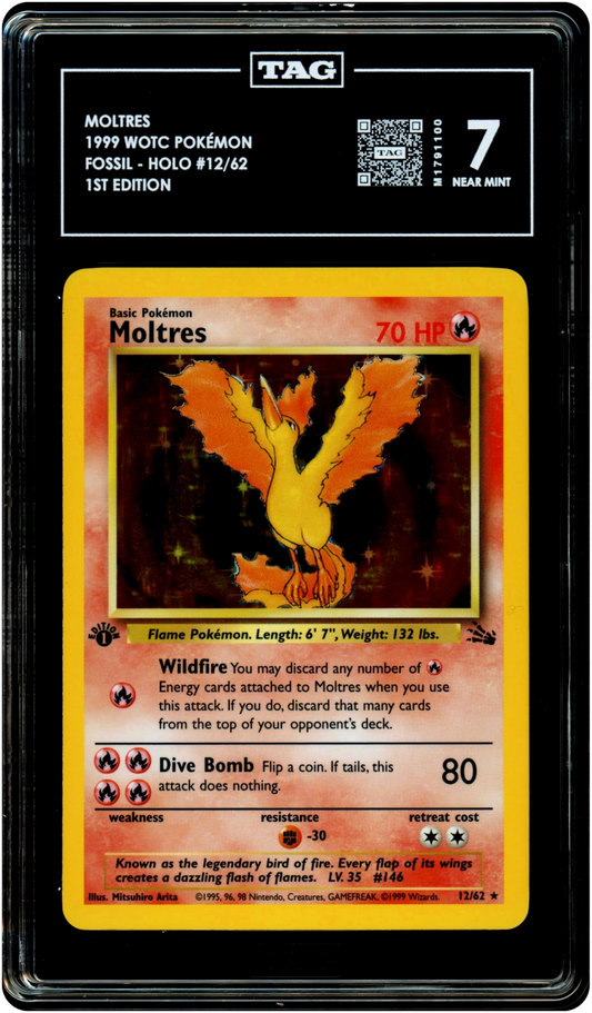 Moltres [1st Edition] - Pokemon Fossil #12 TAG 7
