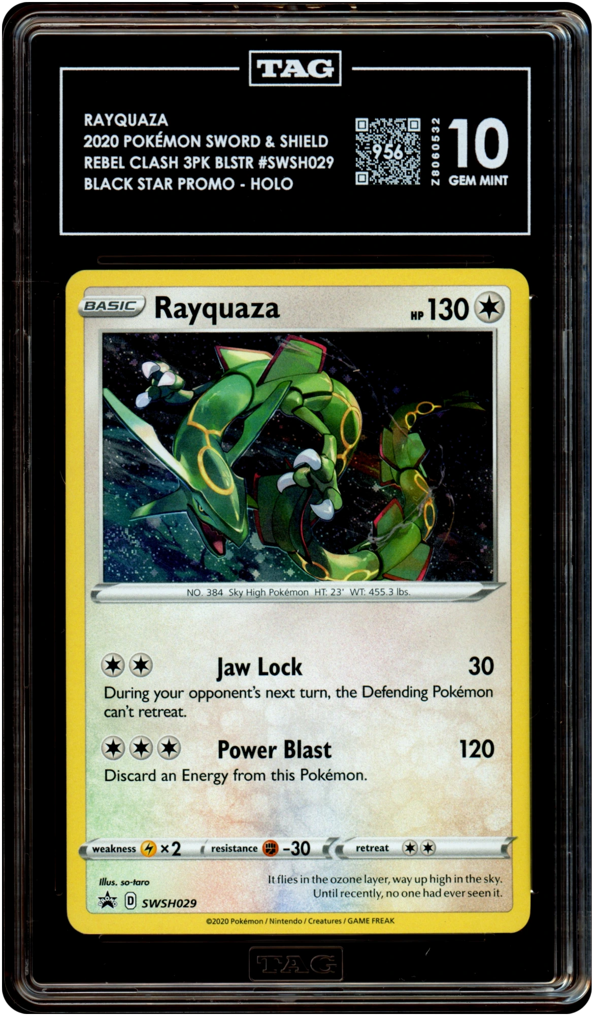 Rayquaza [Cosmos Holo] - Pokemon Sword & Shield Promos #SWSH029 TAG 10 — front