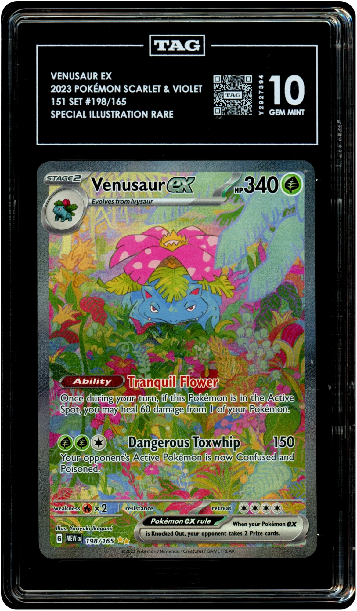 Venusaur ex - Pokemon Scarlet & Violet 151 #198 TAG 10