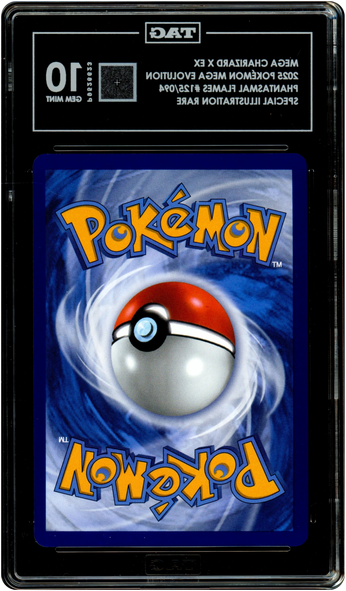 Mega Charizard X ex - Pokemon Phantasmal Flames #125 TAG 10 — back