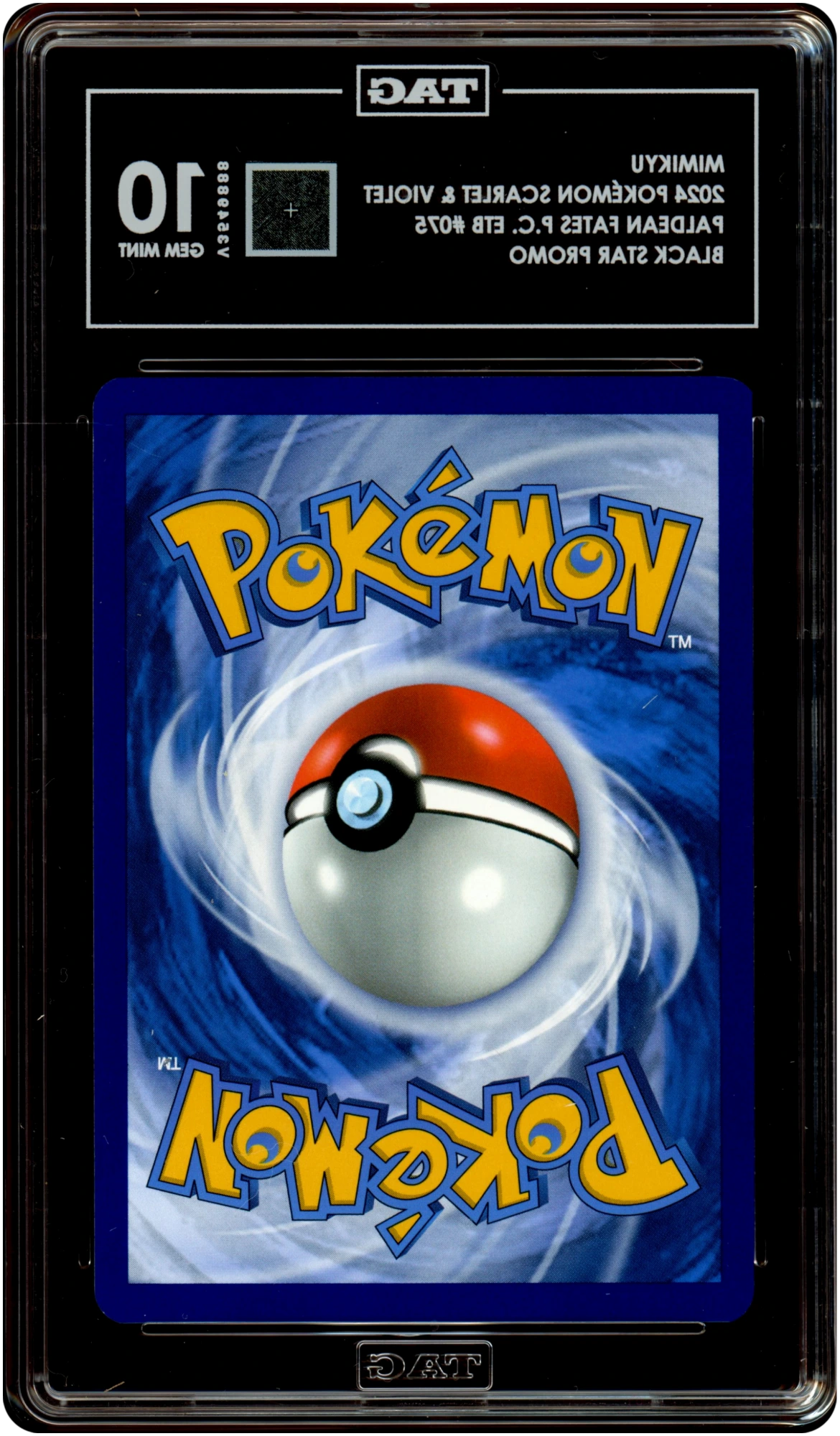Mimikyu [Pokemon Center] - Pokemon Scarlet & Violet Promos #75 TAG 10 — back