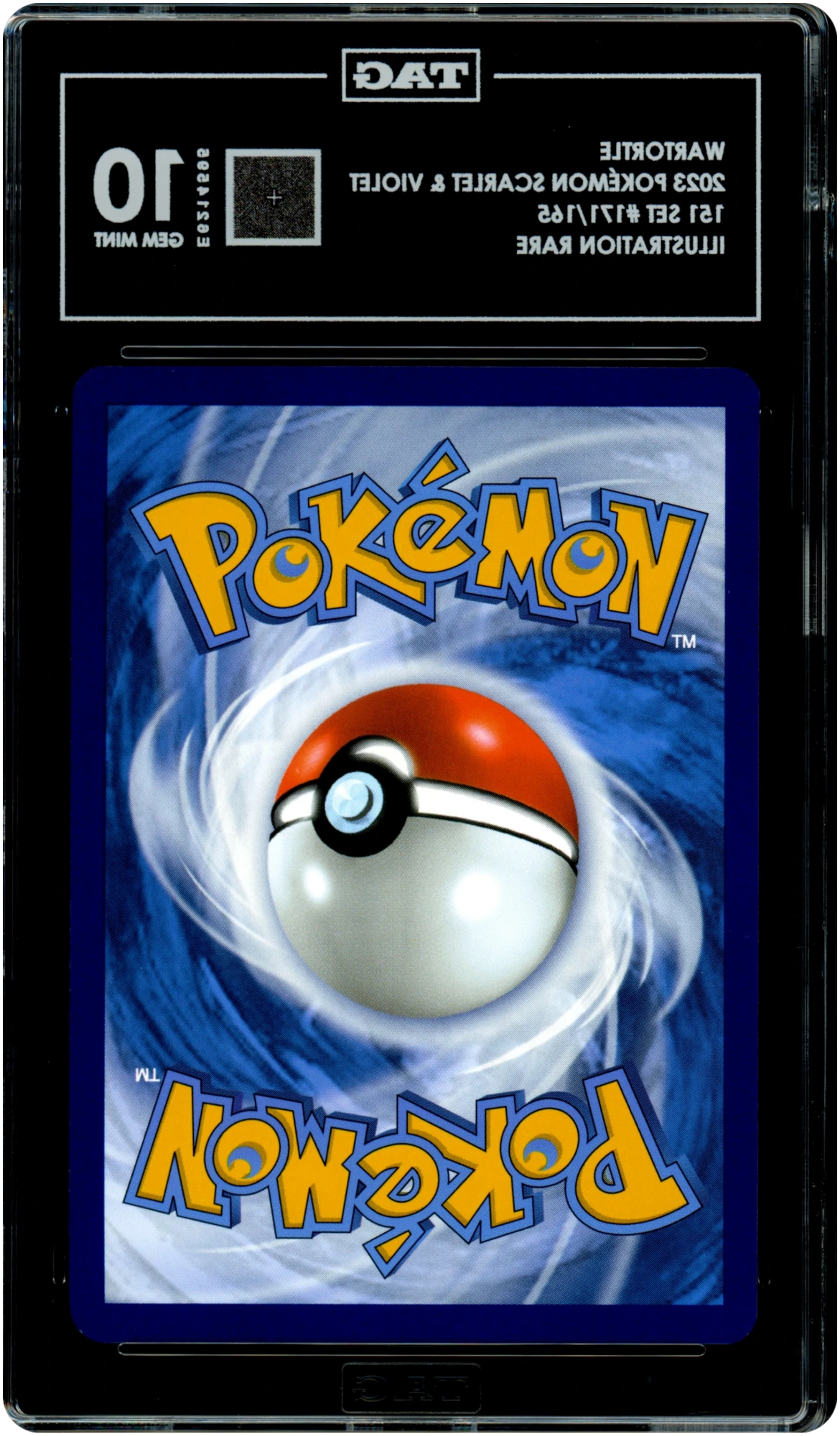 Wartortle - Pokemon Scarlet & Violet 151 #171 TAG 10 — back