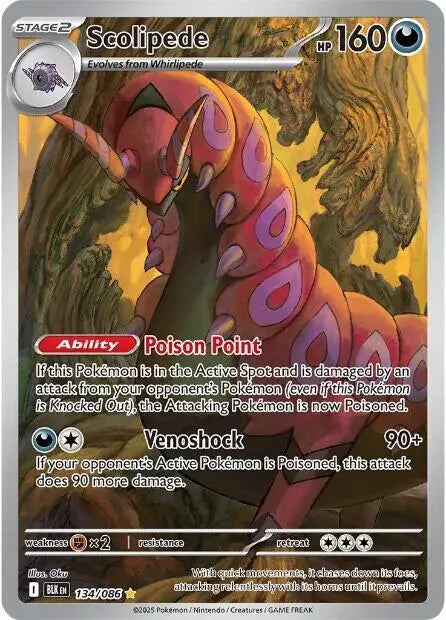 Scolipede - Pokemon Black Bolt #134 NM