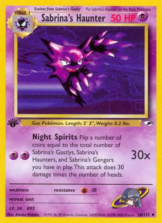 Sabrina's Haunter [1st Edition] - Pokemon Gym Heroes #58 LP