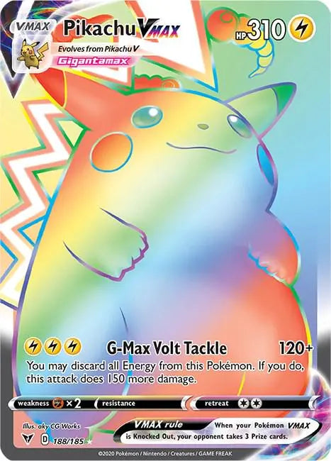 Pikachu VMAX - Pokemon Vivid Voltage #188 NM