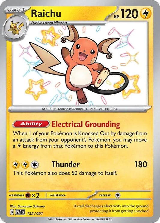 Raichu - Pokemon Paldean Fates #132 NM
